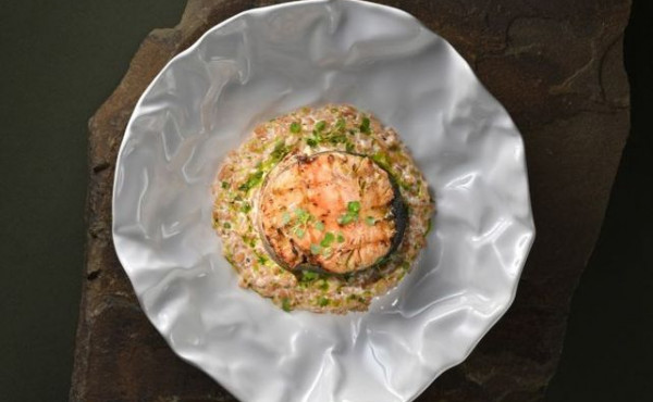 Стейк Чилийского лосося с лимонным ризотто из ачара