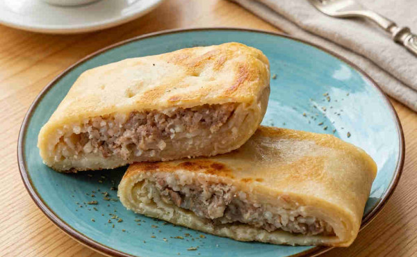 Блин с мясом и рисом